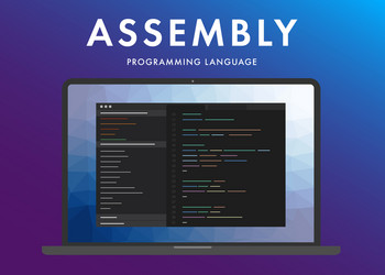 assembly programming language vector image