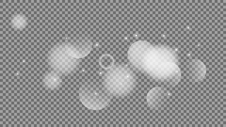 bokeh circles on transparent background vector image