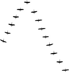 crane flock Vector Image
