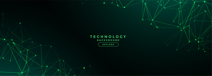 digital technology network lines mesh banner vector image