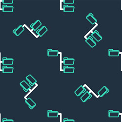 line folder tree icon isolated seamless pattern vector image