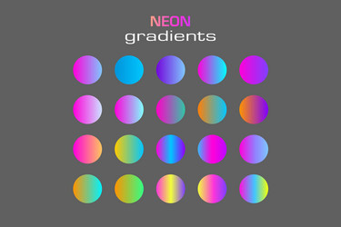 Abstract sphere neon colors gradients isolated vector