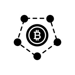 bitcoin blockchain modern technology vector image