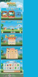 complete set of level button game ui pop-up icon vector image