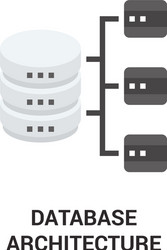 database architecture icon vector