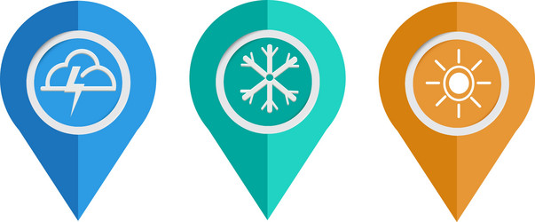 health icon of round 3d map pointers vector image