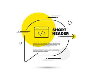 seo script line icon web programming sign vector image