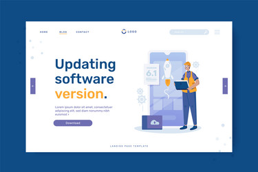 software update on web banner design vector image