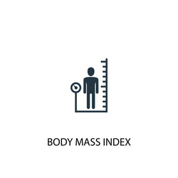 body mass index icon simple element vector