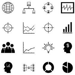 Marketing icon set vector