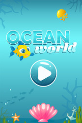 ocean world start screen for game vector