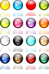 set of glossy button icons for your design vector image