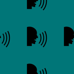 talking web icon flat design seamless pattern vector image