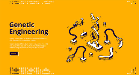 Banner genetic engineering Royalty Free Vector Image
