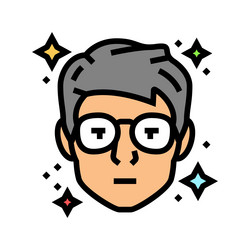 geek chic tech enthusiast color icon vector image