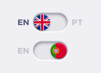 language mode toggle switch buttons vector image