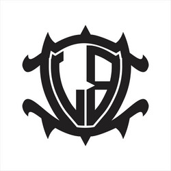 Lb logo monogram with hexagon shape and outline Vector Image