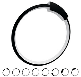 preloader buffer style shape in 3d steps included vector image