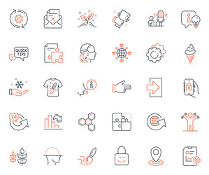 business icons set included icon as locked app vector