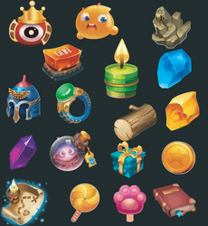 complete set of level button game ui pop-up icon vector image