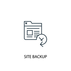 site backup concept line icon simple element vector image
