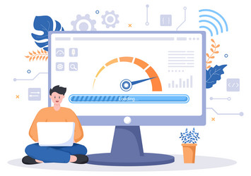 Website Speed Optimization vector image