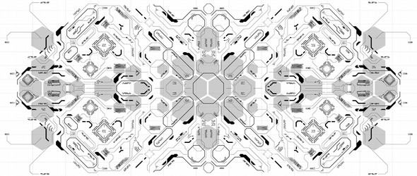 background with futuristic user interface design vector image