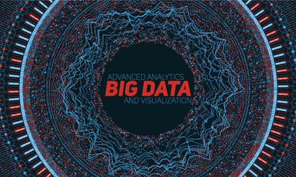 big data circular visualization vector image