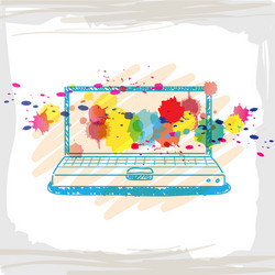 Digital Ink & Computer Sketch vector image