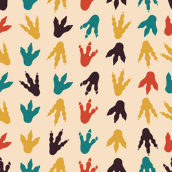 Dinosaur Footprint Pattern vector image
