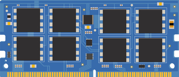 personal computer memory module ram vector image