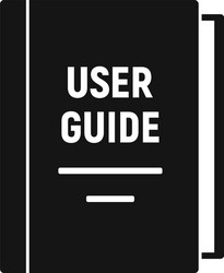 user guide icon simple style vector image