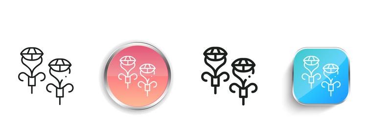 earrings icon thin linear regular and button vector image