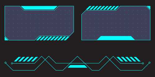 hud digital futuristic user interface horizontal vector image