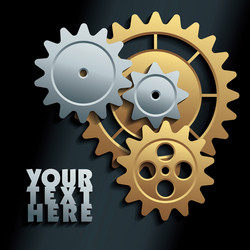 machine gears background vector image