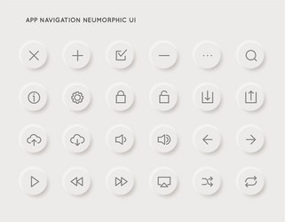 neuromorphic app system user interface ui icon vector