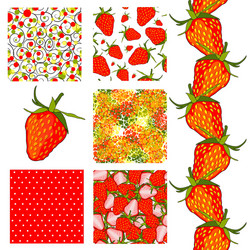 seamless patterns set vector image
