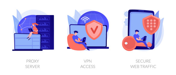 secure internet access concept metaphors vector