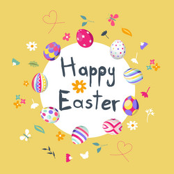 happy easter greeting card image Vector Image