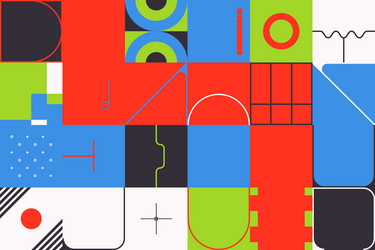 horizontal abstract pattern design vector image