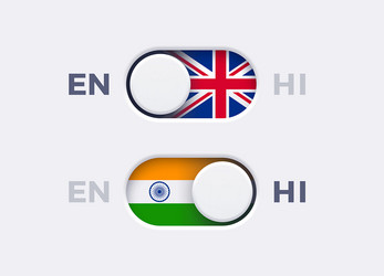 language mode toggle switch buttons vector image