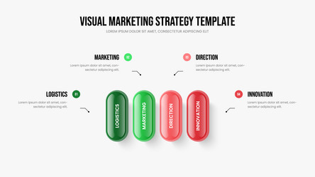marketing development 4 element diagram slide vector image