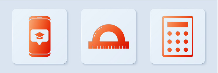set protractor grid for measuring degrees vector image