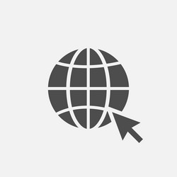 web globe website icon go to vector image