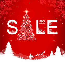 Christmas Sale Banner Vector Image