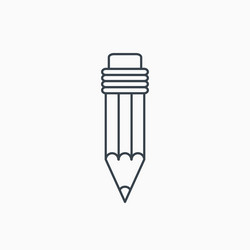 pencil icon drawing tool sign vector