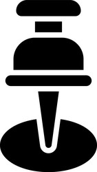 pushpin icon location map and navigation vector image