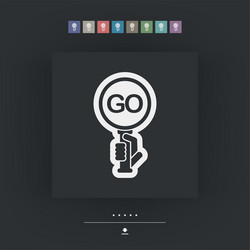 go signal vector image