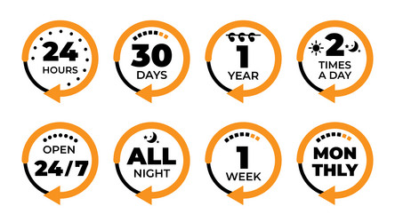 innovative calendar icons to represent timeframes vector image