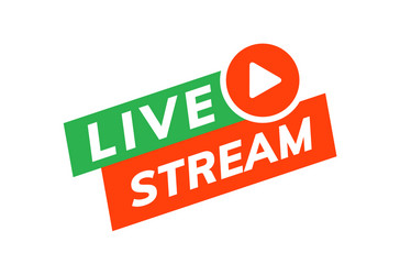 Live stream icon logo video broadcast vector